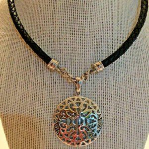 Braided Choker Filigree Silver Tone A1046